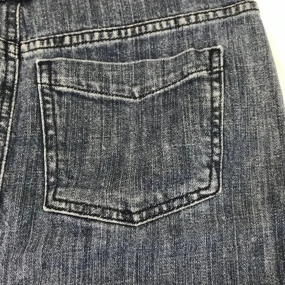 GAP Limited Edition Jean Skirt Size 0 Medium Wash Blue Denim Pencil With Pockets - Picture 7 of 10